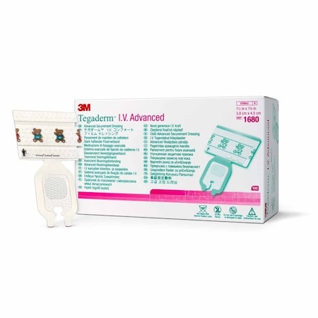 3M Tegaderm I.V. Dressing Film 1-1/2 X 1-3/4 Inch Sterile, 100PK 1680